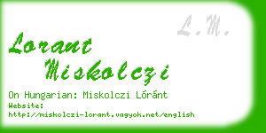 lorant miskolczi business card
