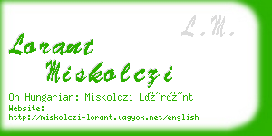 lorant miskolczi business card